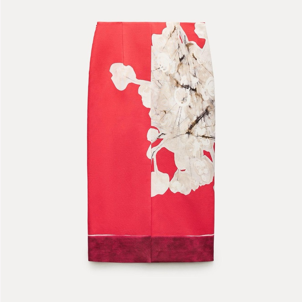RESERVED Zara linen blend pencil skirt
